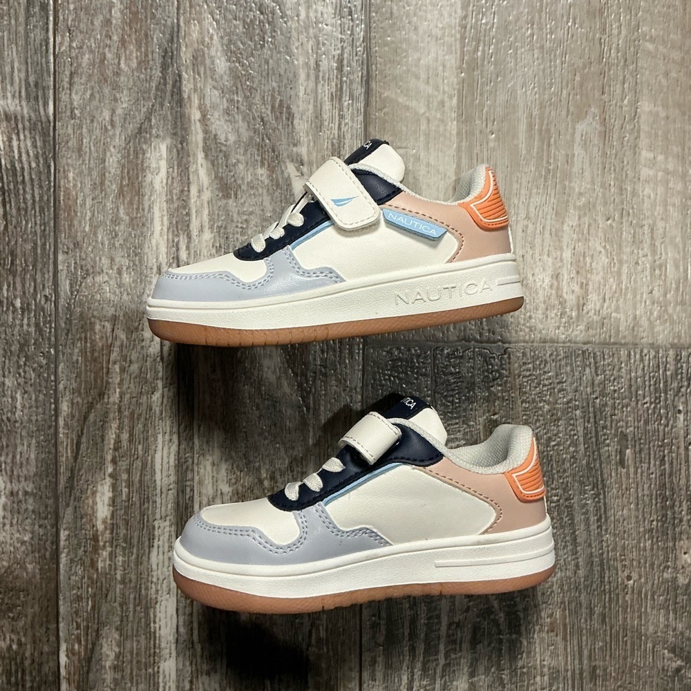 Nautica Kids' Sneakers in White and Blue Size 7 - Picture 5 of 9
